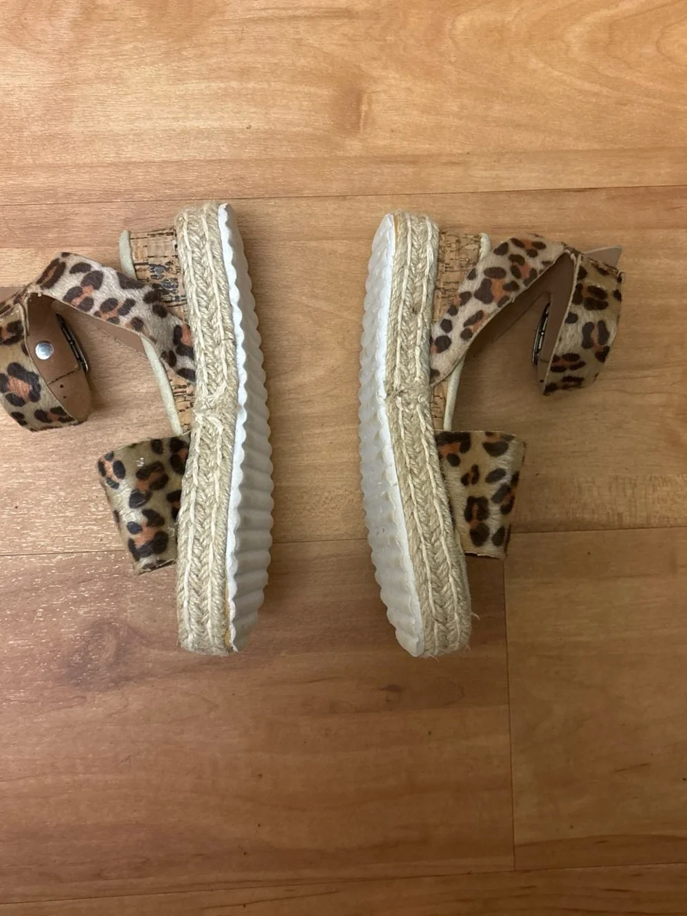Source Unknown Leopard Print Kids Dress Sandals - Brown/Tan/Black